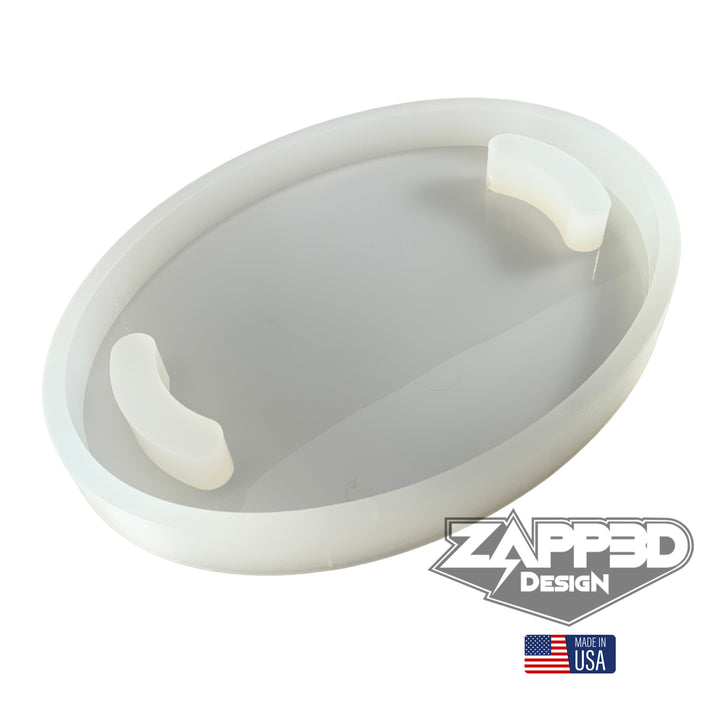 15" x 11"x 1.25" Oval Charcuterie Board Silicone Mold - Serving Board Mold