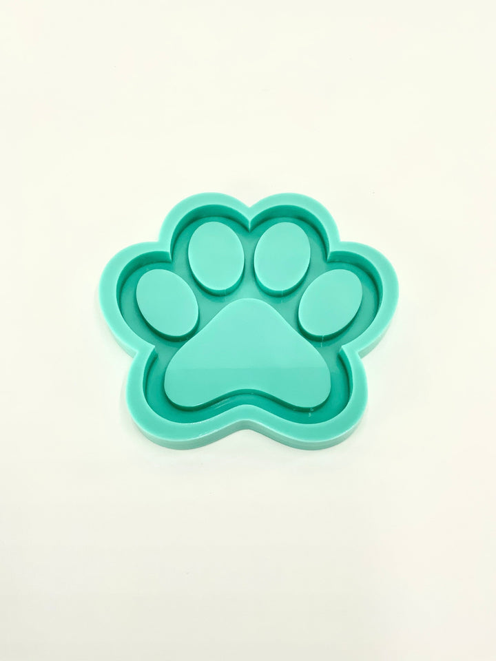 Paw Print Tray Silicone Mold | 7”x 7” | Dog Paw Print Mold, Cat Paw Print Mold