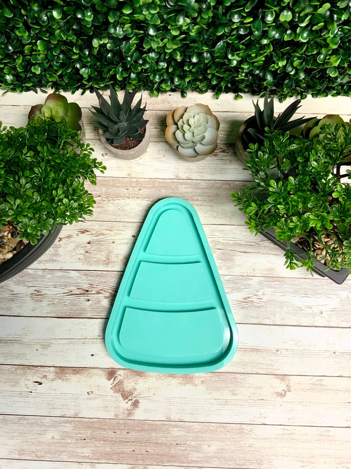 Candy Corn Tray Silicone Mold | 8”x 6” |Halloween Mold, Spooky Mold