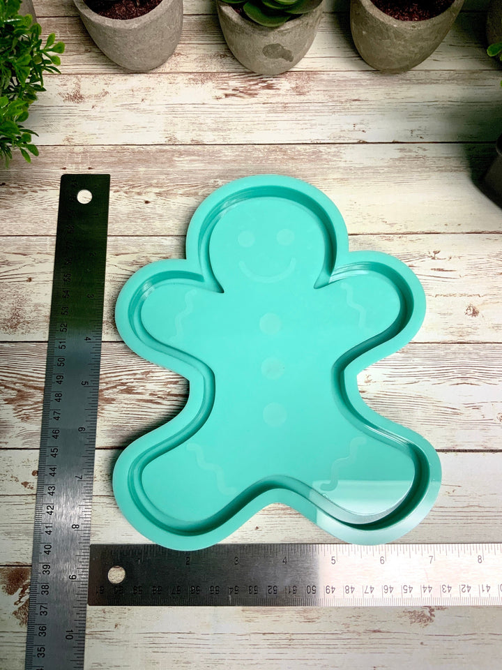 Gingerbread Man Tray Mold | 7.5" x 6" | Christmas Mold, Holiday Mold