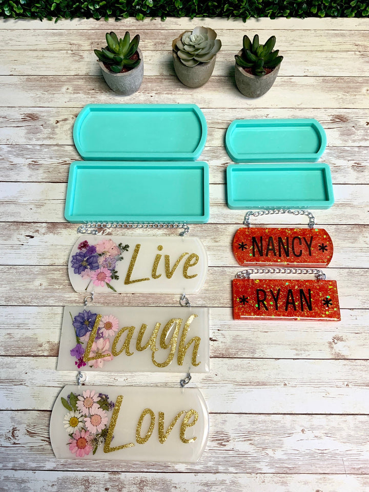 Sign Molds for Resin | 7"x3" or 5"x2" | Wall Hanging Mold, Hanging Sign Mold