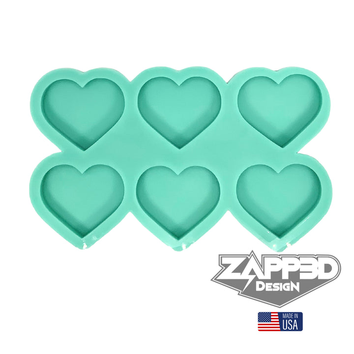 Heart Keychain Mold | 1.75"x1.75"x.25" | Hair Clip Mold, Magnet Mold
