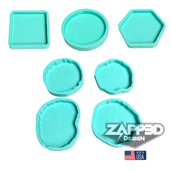 Coaster Molds | 7 Shapes | 4 Inch Coaster Molds for Resin