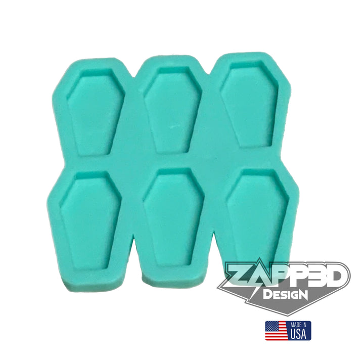 Coffin Keychain Mold | 2”x1”x.25” | Magnet Mold, Earring Mold, Hair Clip Mold