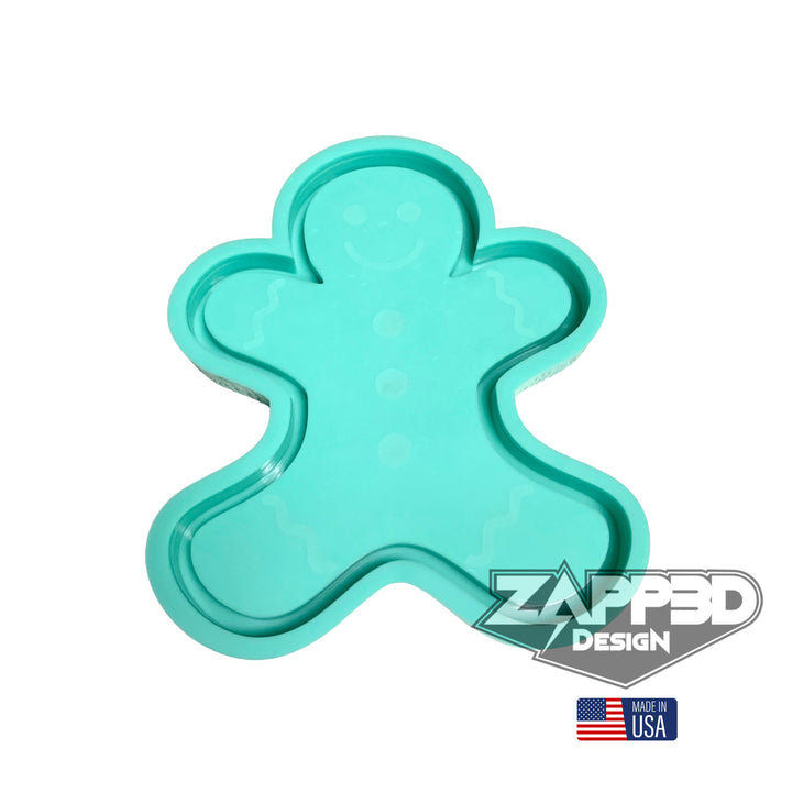 Gingerbread Man Tray Mold | 7.5" x 6" | Christmas Mold, Holiday Mold