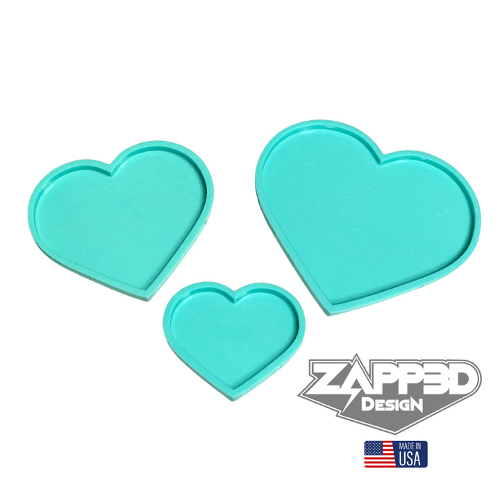 Heart FLAT Molds | 5", 7", 9" | Valentines Mold