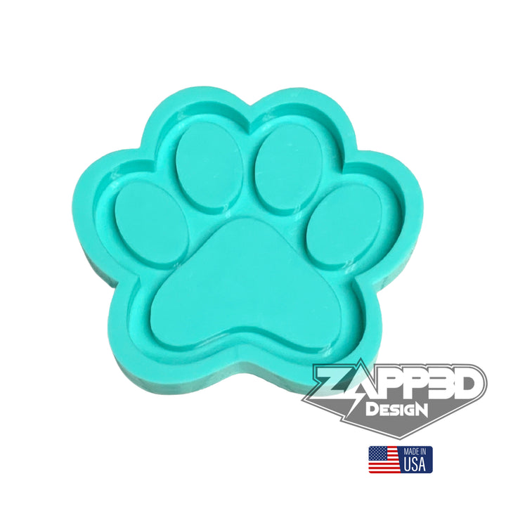 Paw Print Tray Silicone Mold | 7”x 7” | Dog Paw Print Mold, Cat Paw Print Mold
