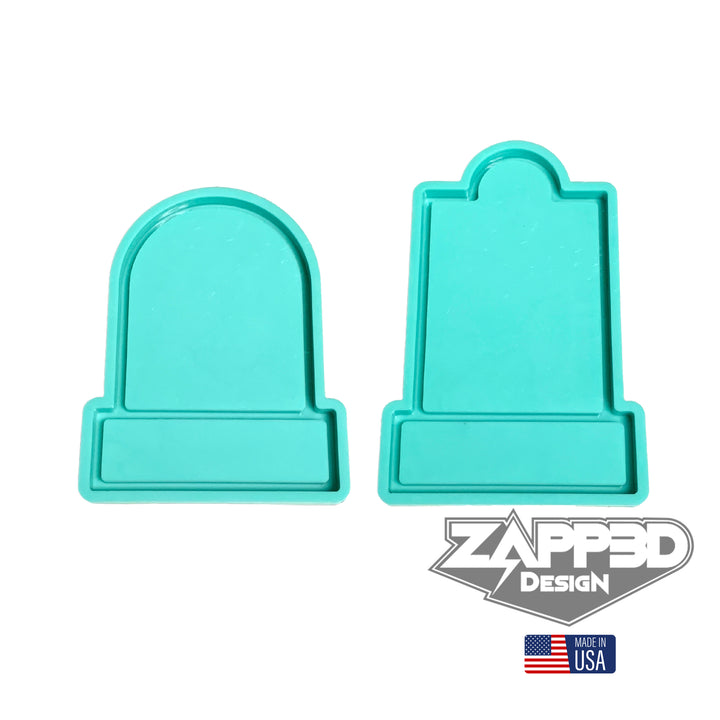 Gravestone Tray Mold | 6”x8” | 2 Styles | Spooky Mold, Halloween Mold