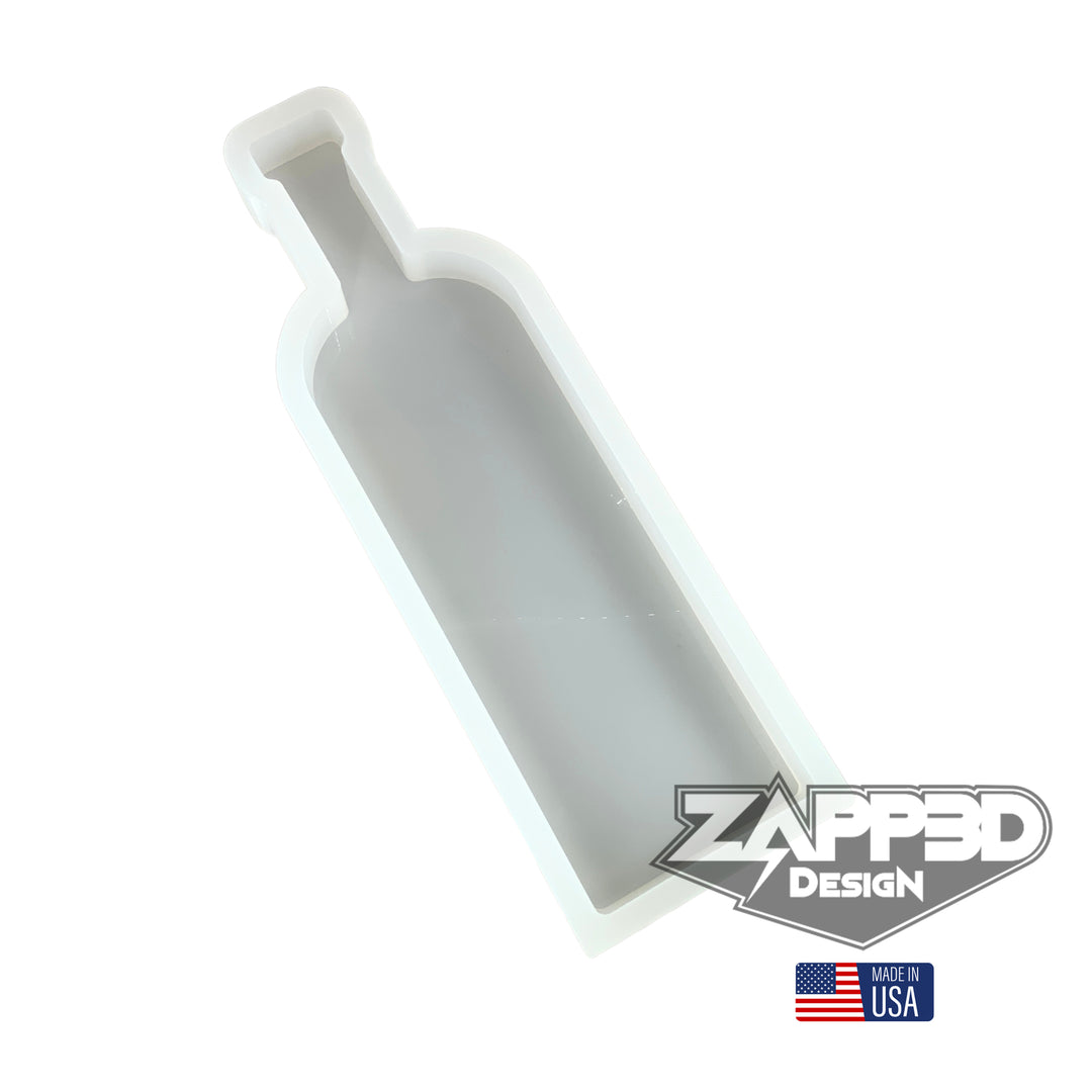 18"x 5"x 1.25" Wine Bottle Shaped Charcuterie Board Silicone Mold, Cheese Board Mold