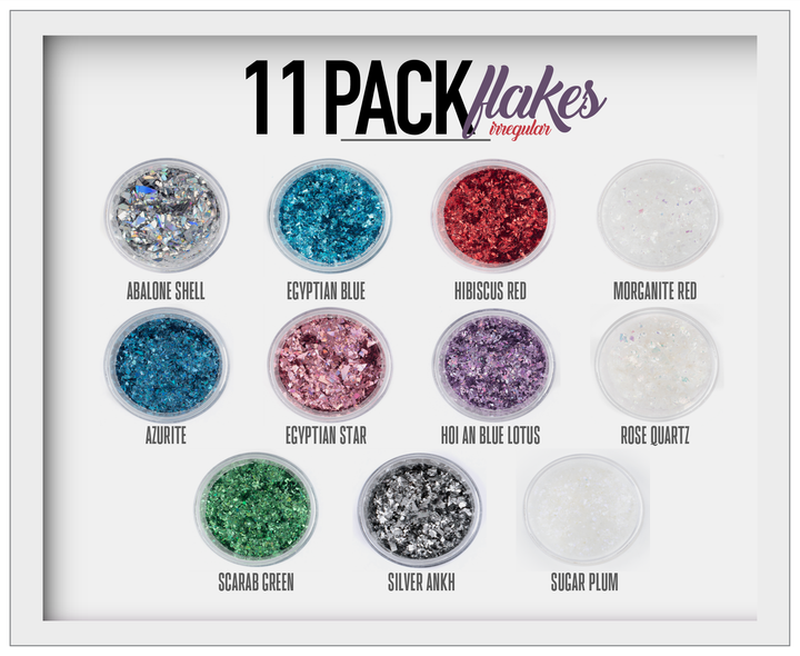 11 Color Irregular Flakes Variety Pack Set