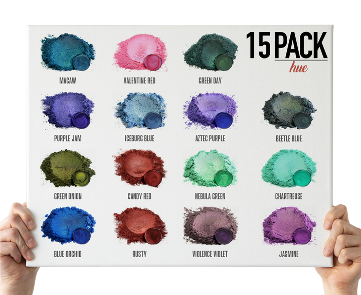 15 & 20 Color Hues Series Pigment Powder Variety Pack