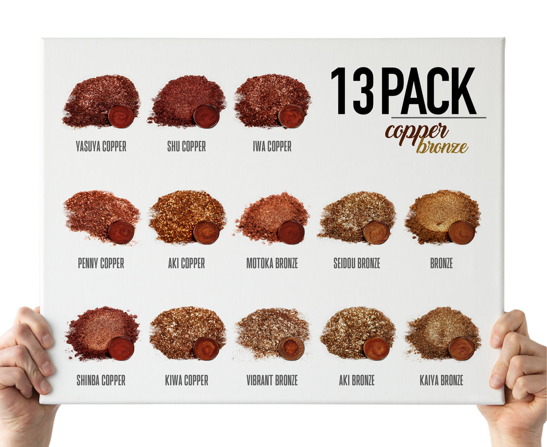13 Color Bronze Copper Powder Variety Pack Set