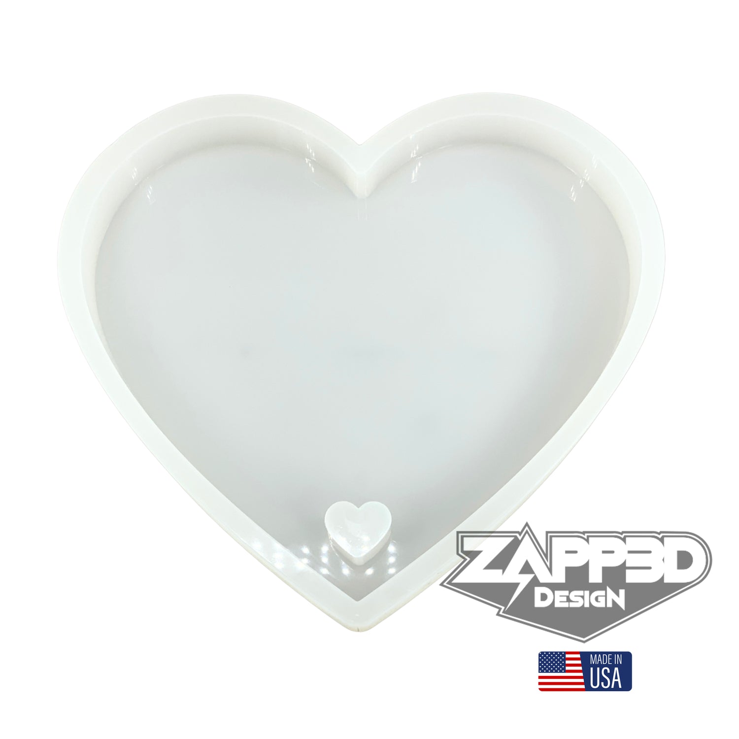 13"x 11.5"x 1.25" Heart Charcuterie Board Silicone Mold - Serving Board Mold