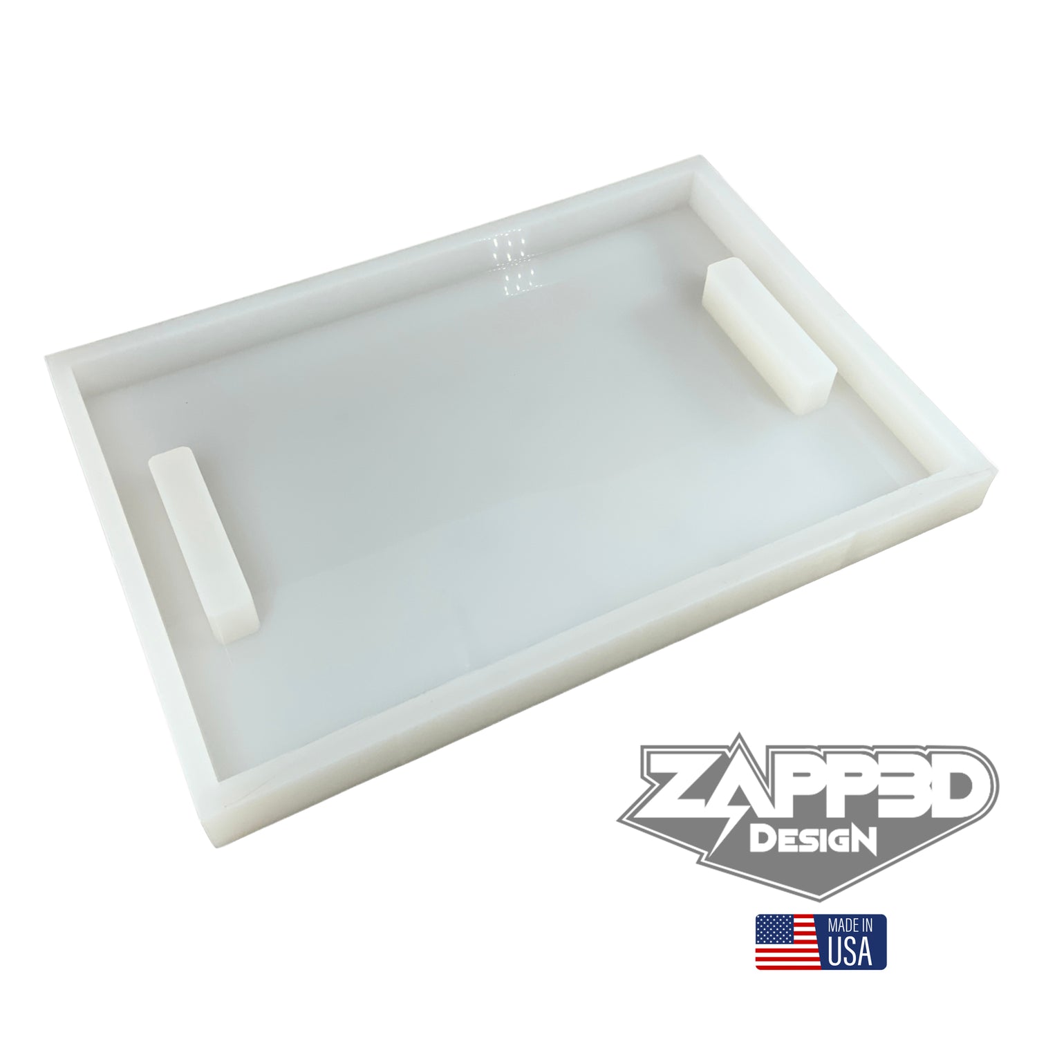 18"x 12"x 1.25" Rectangle Cheese Board Silicone Mold, Dual Handles