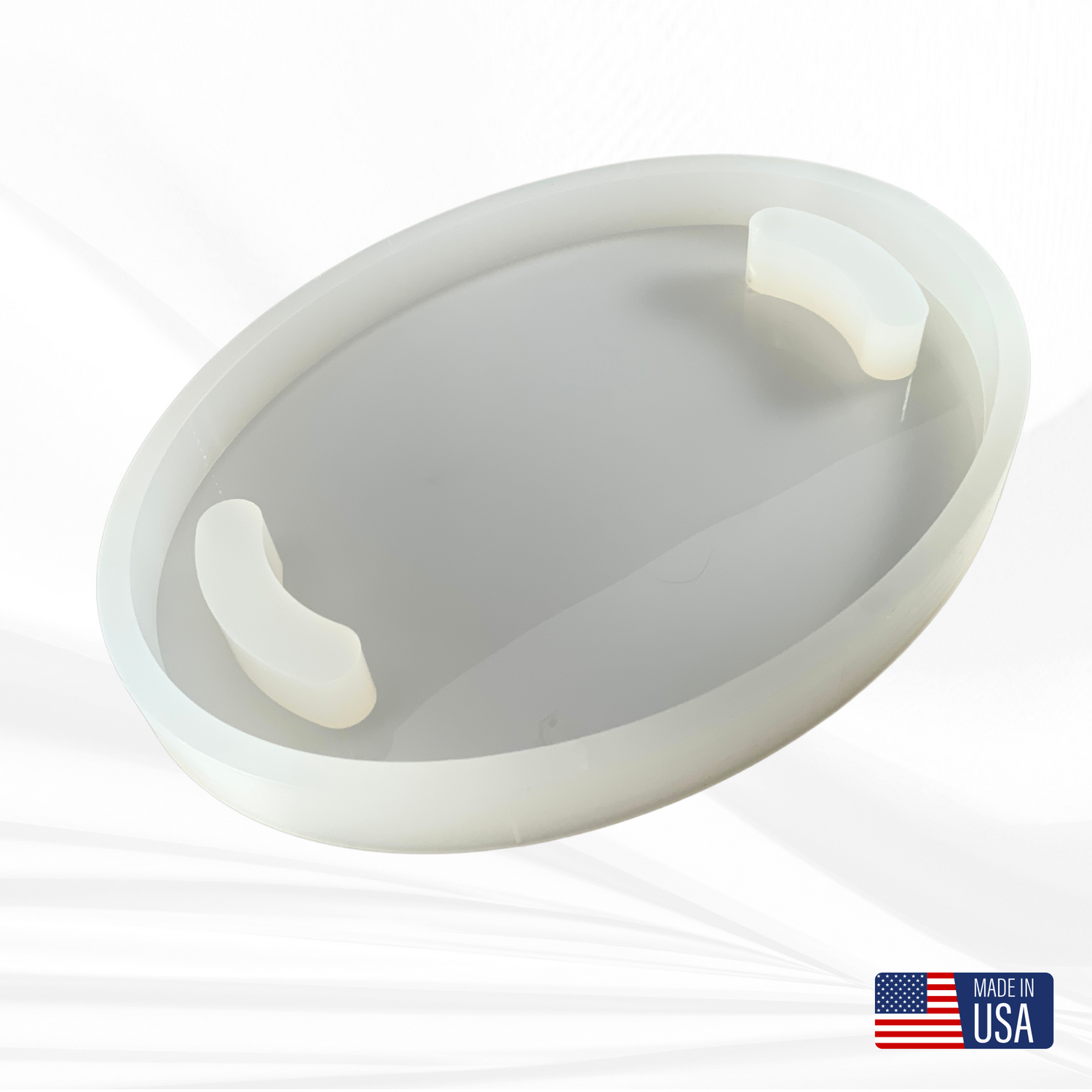 15" x 11"x 1.25" Oval Charcuterie Board Silicone Mold - Serving Board Mold