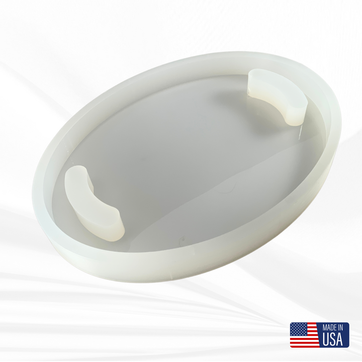 15" x 11"x 1.25" Oval Charcuterie Board Silicone Mold - Serving Board Mold