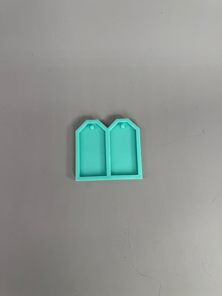Tag Silicone Mold | 3”x1.5”x.25” | Ornament Mold, Small Sign Mold, Keychain Mold