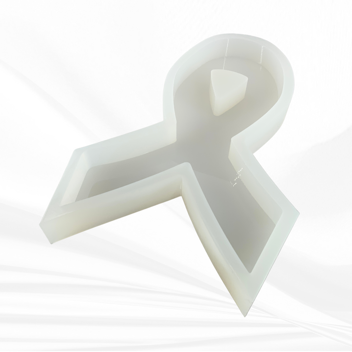 Cancer Awareness Ribbon Mold | 13" x 8" x 1.25" | Cancer Ribbon Mold, Ribbon Mold