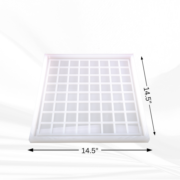 14.5" x 14.5" x .75" Chess Board Mold and Chess Piece Set Mold