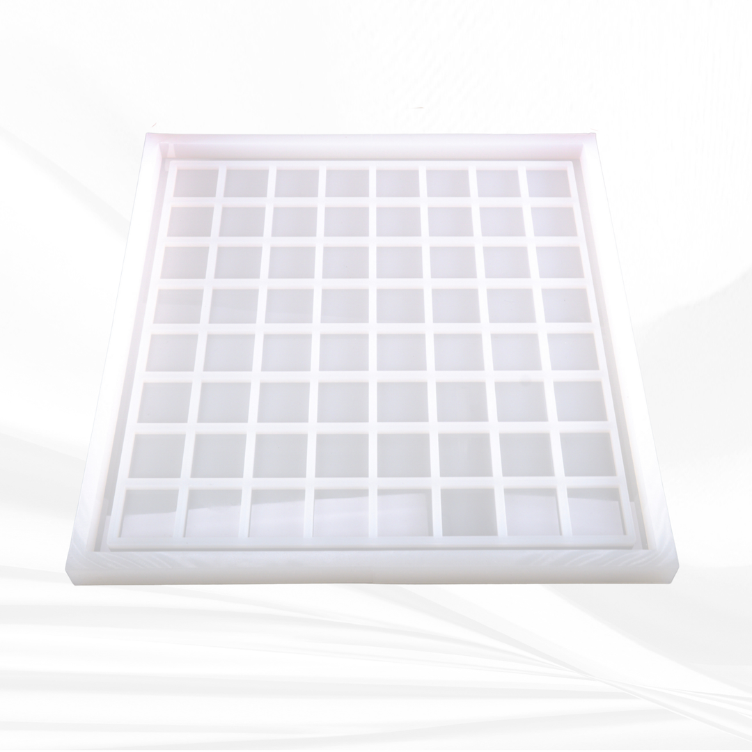 14.5" x 14.5" x .75" Chess Board Mold and Chess Piece Set Mold