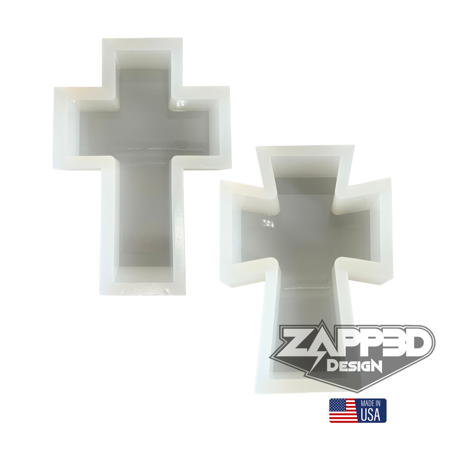 9”x 6”x 2” Deep Cross Silicone Mold | 2 Shapes |
