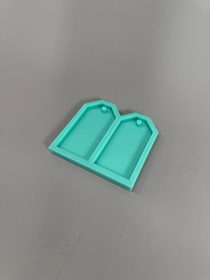 Tag Silicone Mold | 3”x1.5”x.25” | Ornament Mold, Small Sign Mold, Keychain Mold