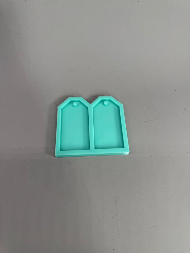 Tag Silicone Mold | 3”x1.5”x.25” | Ornament Mold, Small Sign Mold, Keychain Mold
