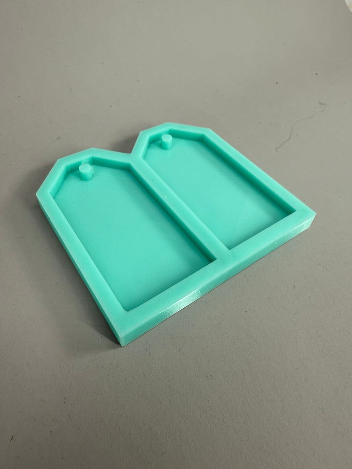 Tag Silicone Mold | 3”x1.5”x.25” | Ornament Mold, Small Sign Mold, Keychain Mold