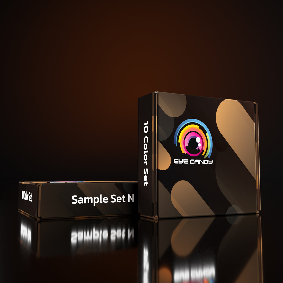10 Color Pigment Powder Variety Pack Set N - Black / Brown / Grey