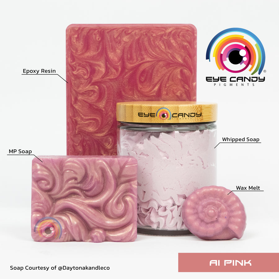 Eye Candy Pigments AI Pink Red Mica Pigment Powder
