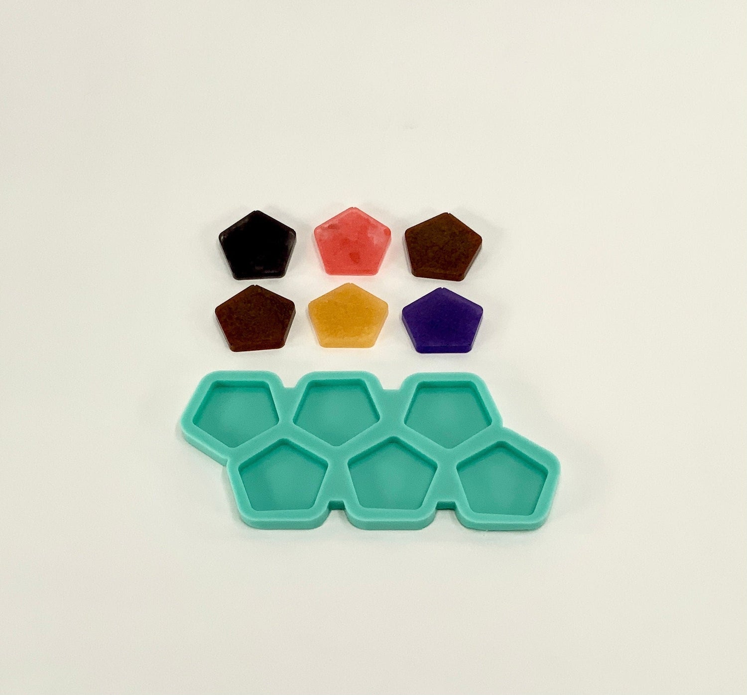 Geometric Mold | 1.75”x1.75”x.25” | Keychain Mold, Magnet Mold, Hair Clip Mold, Pentagon Mold