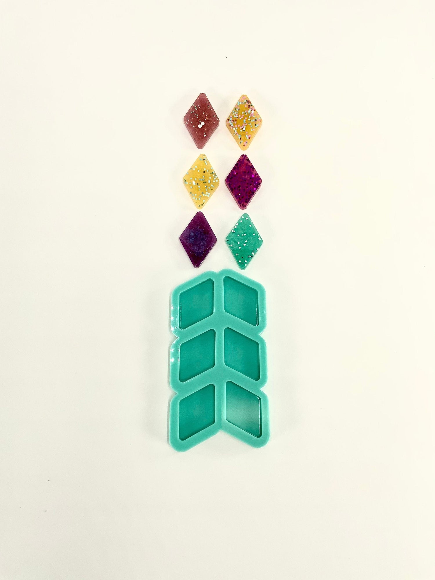 Diamond Keychain Mold | 2”x1.5”x.25” | Magnet Mold, Earring Mold