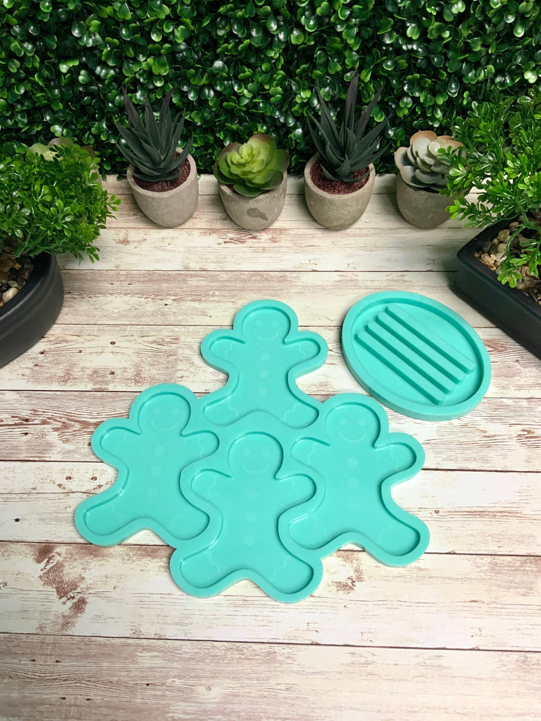 Gingerbread Man Coaster Mold, Christmas Mold