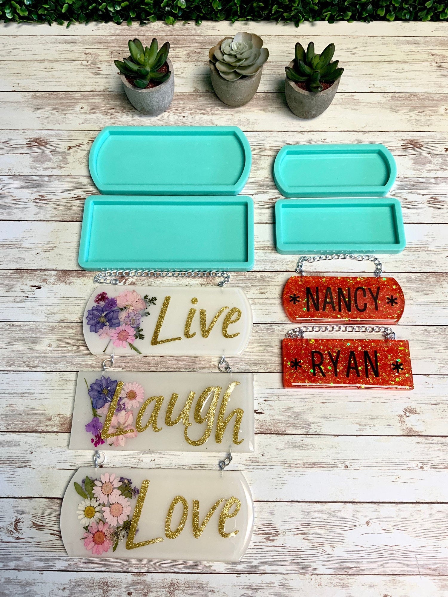 Sign Molds for Resin | 7"x3" or 5"x2" | Wall Hanging Mold, Hanging Sign Mold