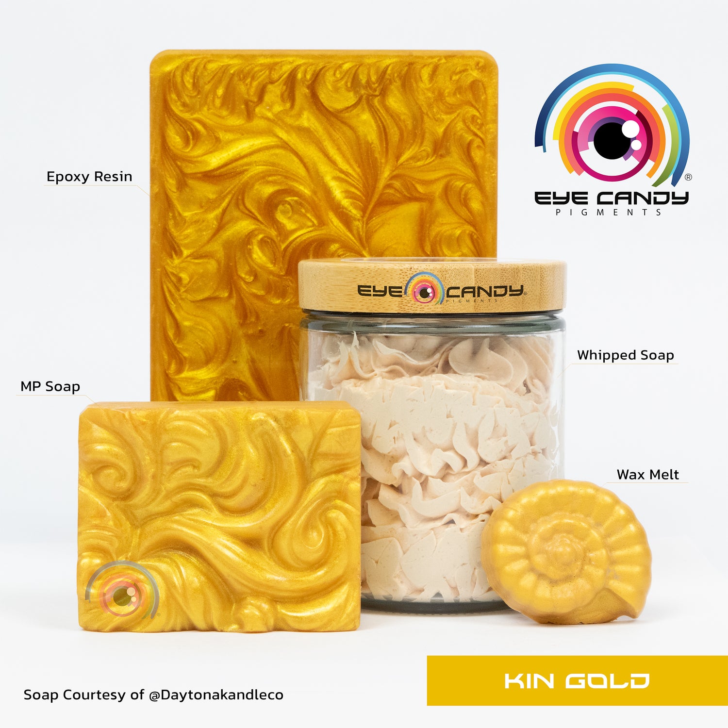 Eye Candy Pigments || Kin Gold Mica Pigment Powder