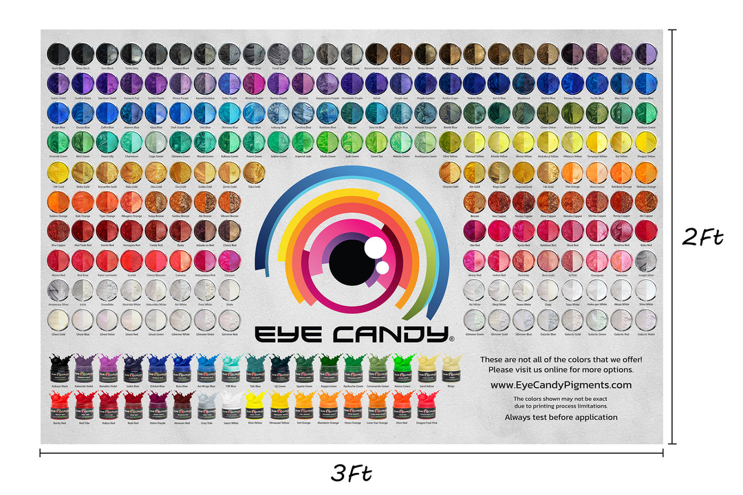 Color Chart Poster - 3' x 2'