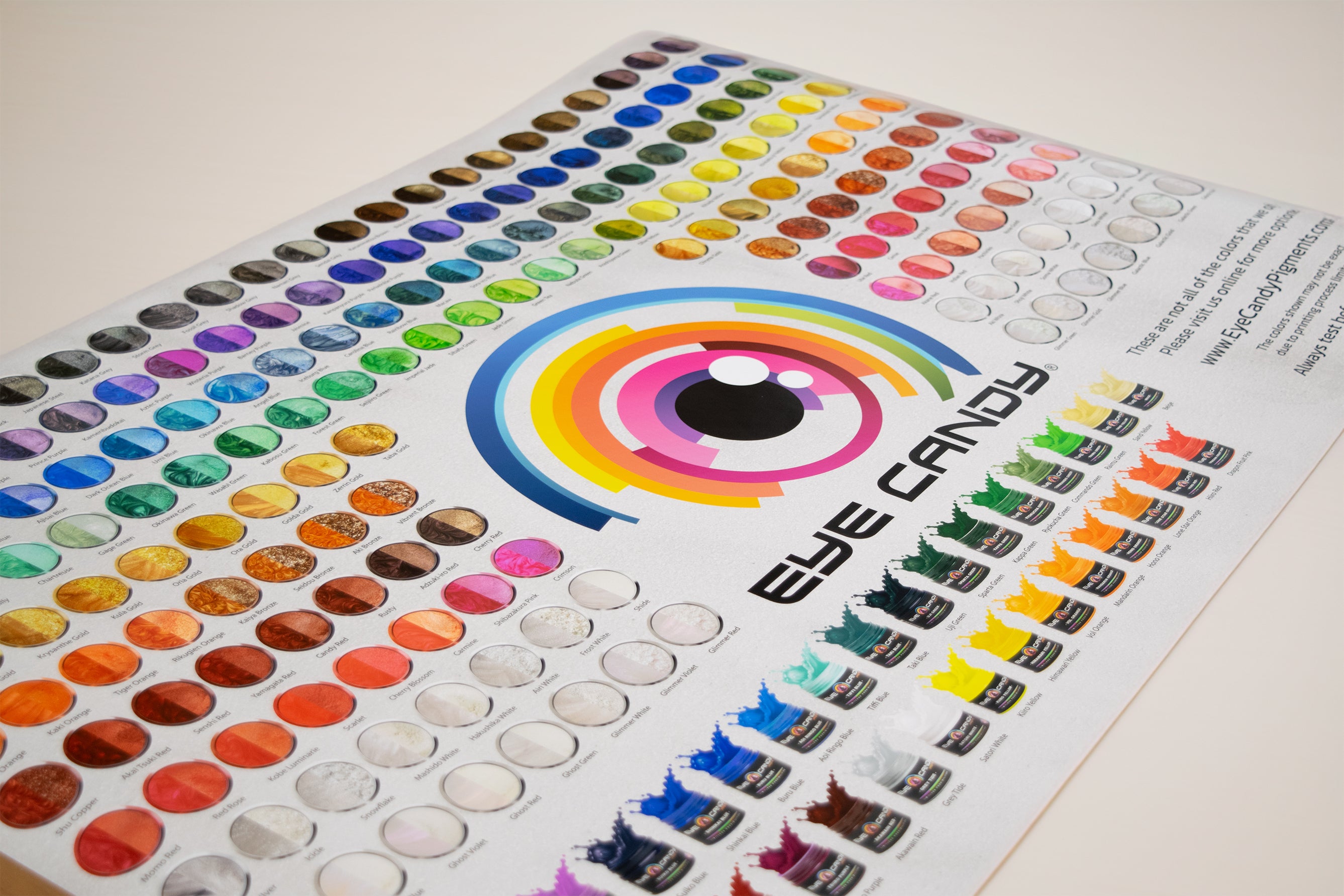 Color Chart Poster - 3' x 2' - Dec '25 – Eye Candy Pigments