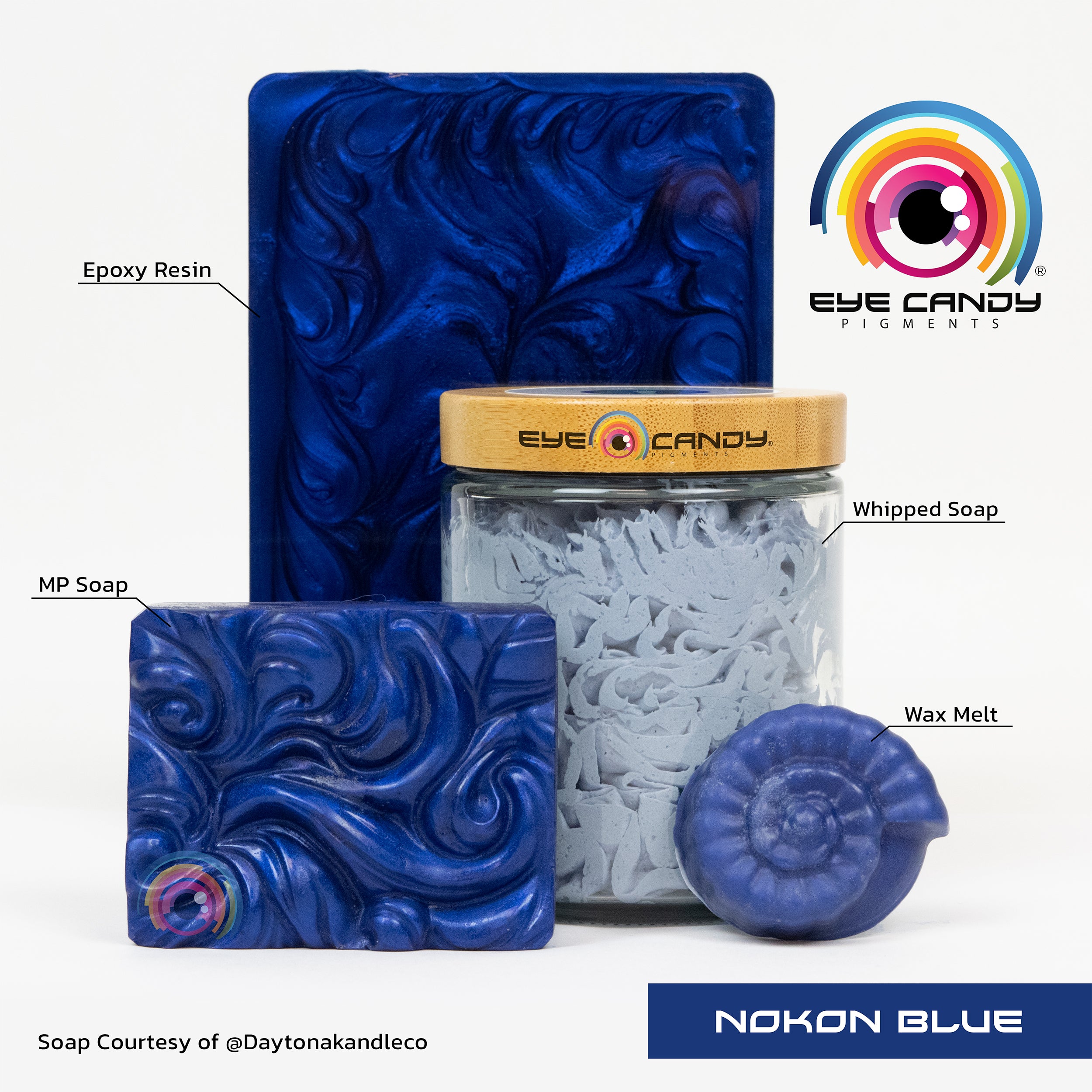 Eye Candy Pigments || Nokon Blue Mica Pigment Powder