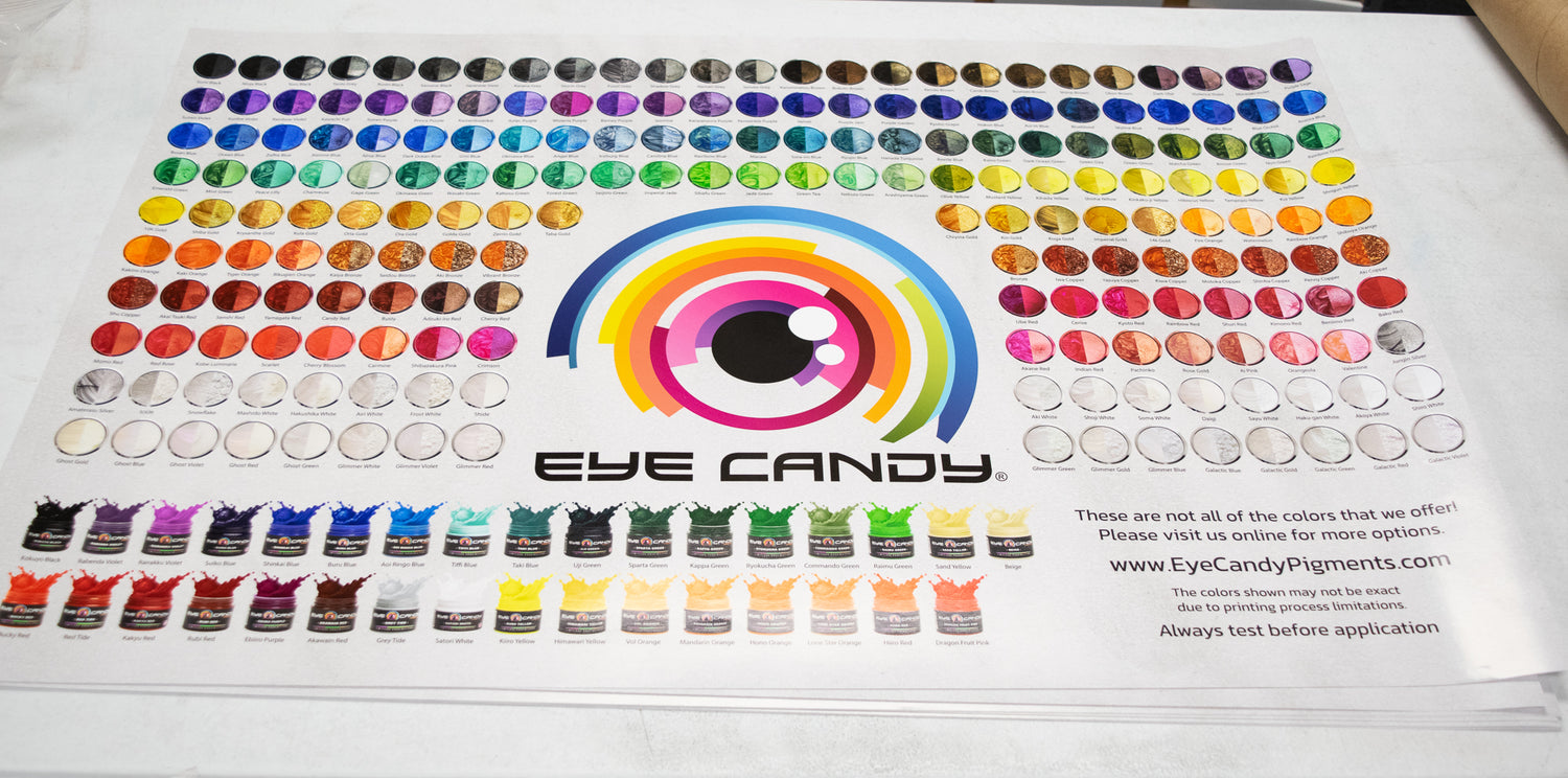 Clearance J - (1) Color Chart Poster - 3' x 2' - Old Version - Retail $16.50