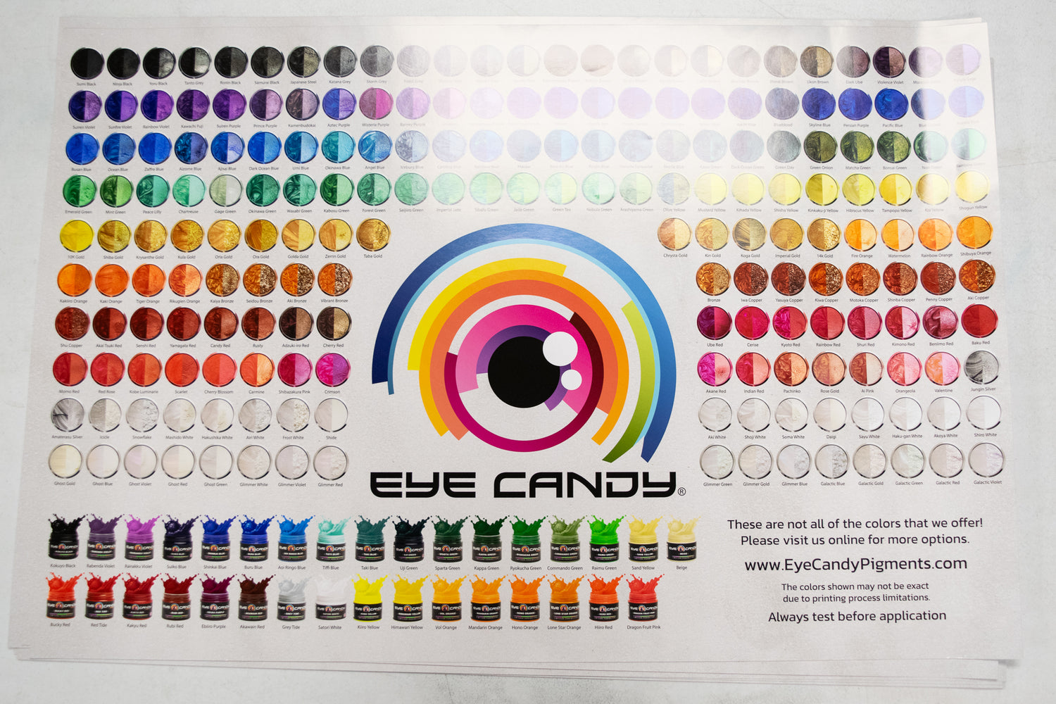 Clearance J - (1) Color Chart Poster - 3' x 2' - Old Version - Retail $16.50