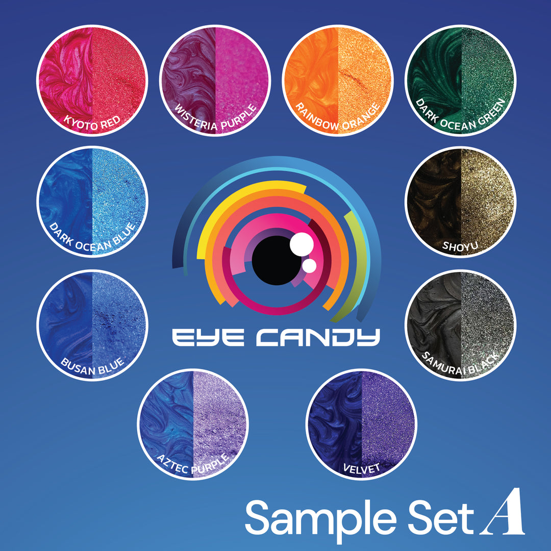 10 Color Pigment Powder Variety Pack Set A