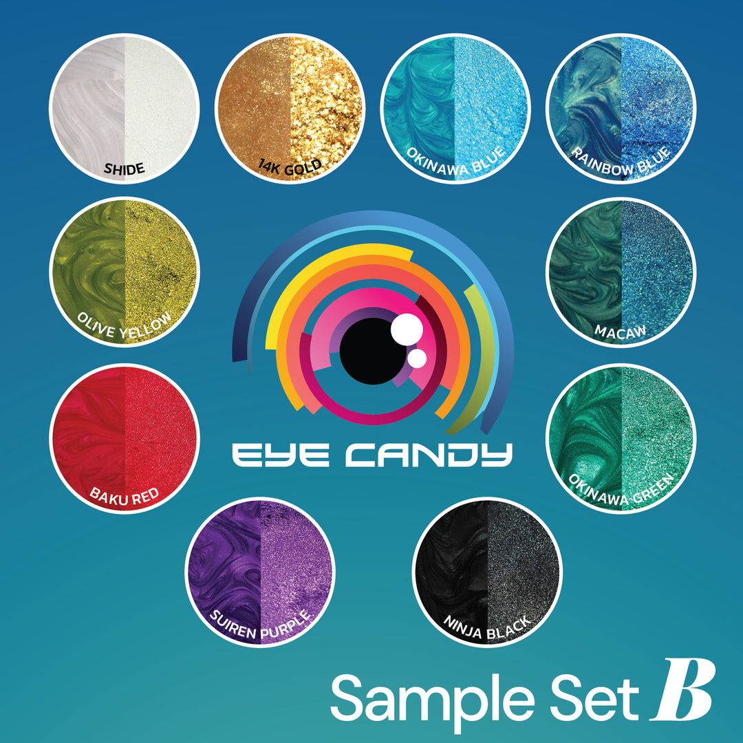 10 Color Pigment Powder Variety Pack Set B