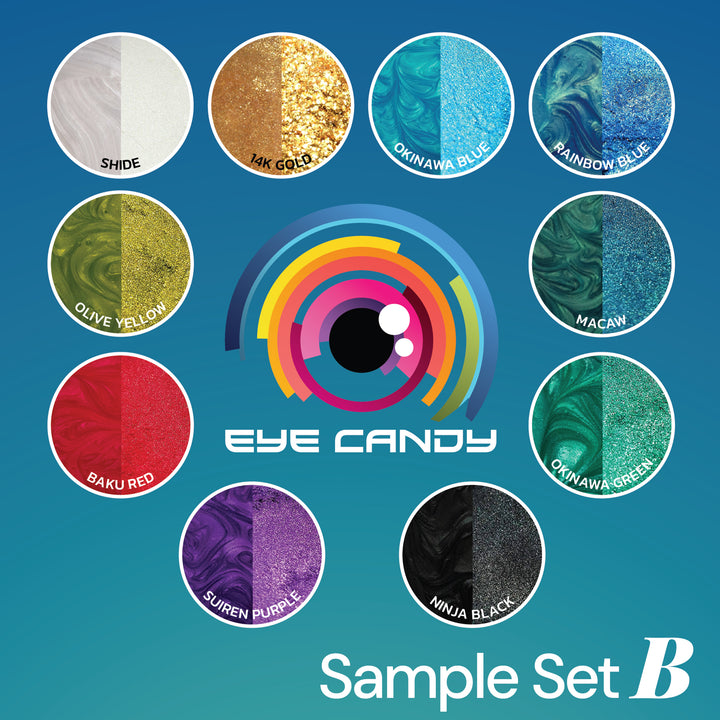 10 Color Pigment Powder Variety Pack Set B