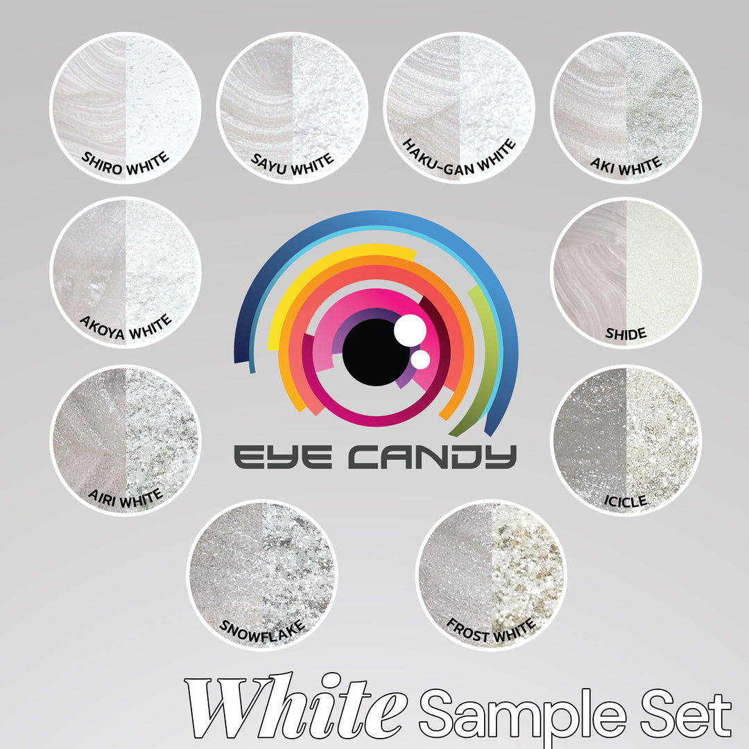 10 Color Pigment Powder Variety Pack Set - Whites