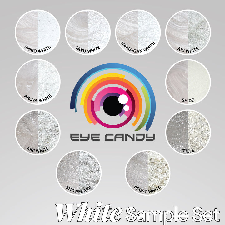 10 Color Pigment Powder Variety Pack Set - Whites