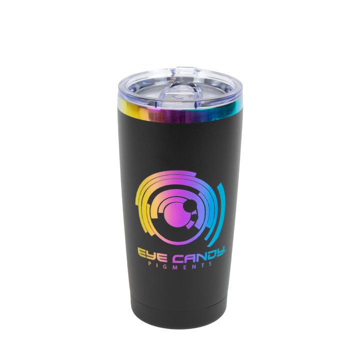 Eye Candy 20 oz Travel Mug - Black (Backorder Avail) or White (Rainbow Foil)