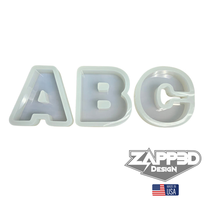 6" Tall Alphabet Letter Silicone Molds