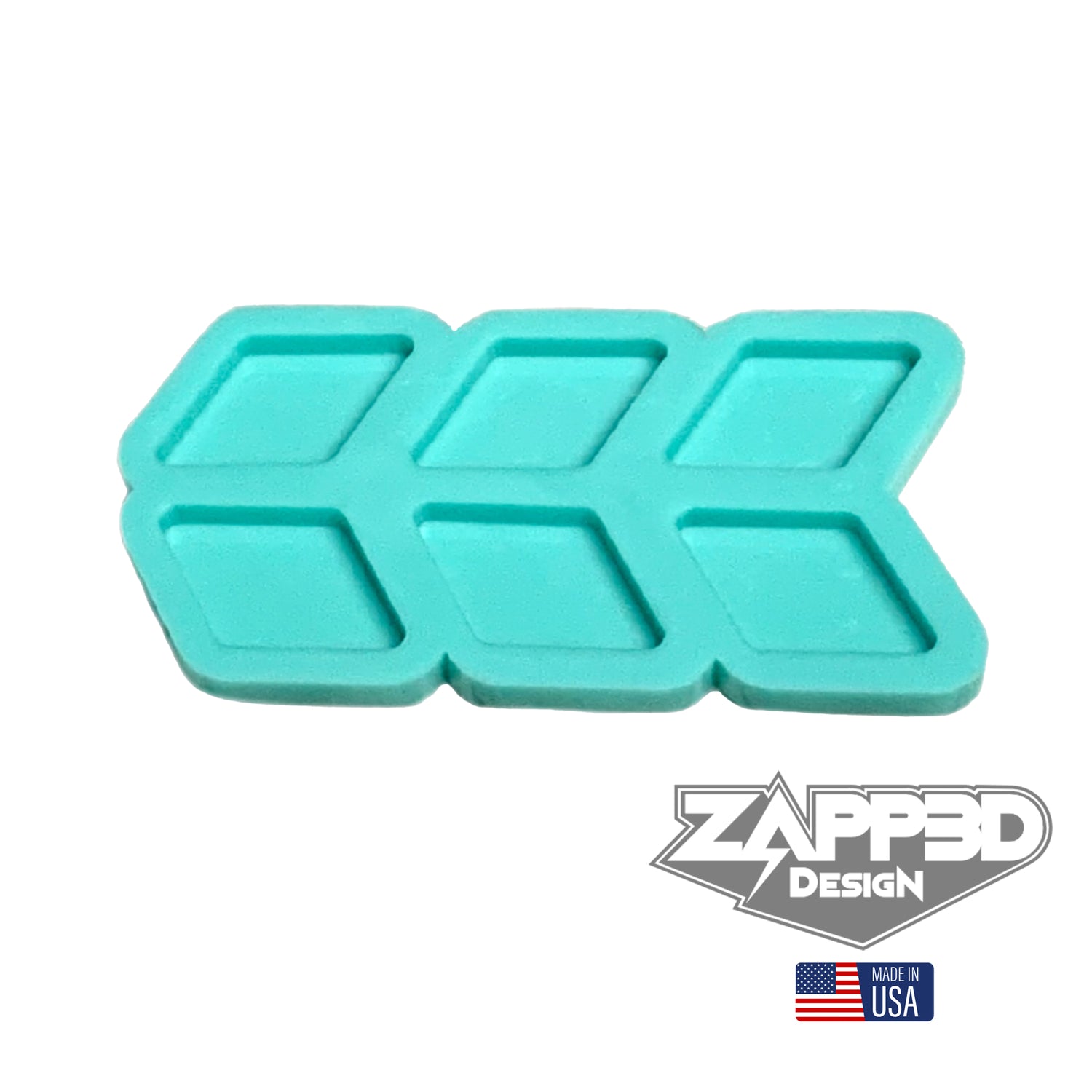 Diamond Keychain Mold | 2”x1.5”x.25” | Magnet Mold, Earring Mold
