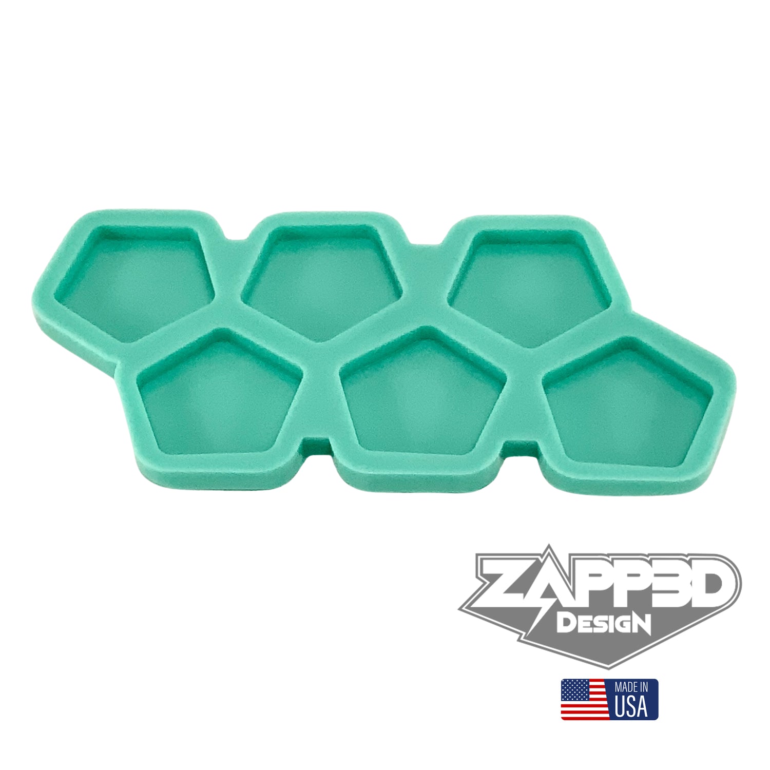 Geometric Mold | 1.75”x1.75”x.25” | Keychain Mold, Magnet Mold, Hair Clip Mold, Pentagon Mold