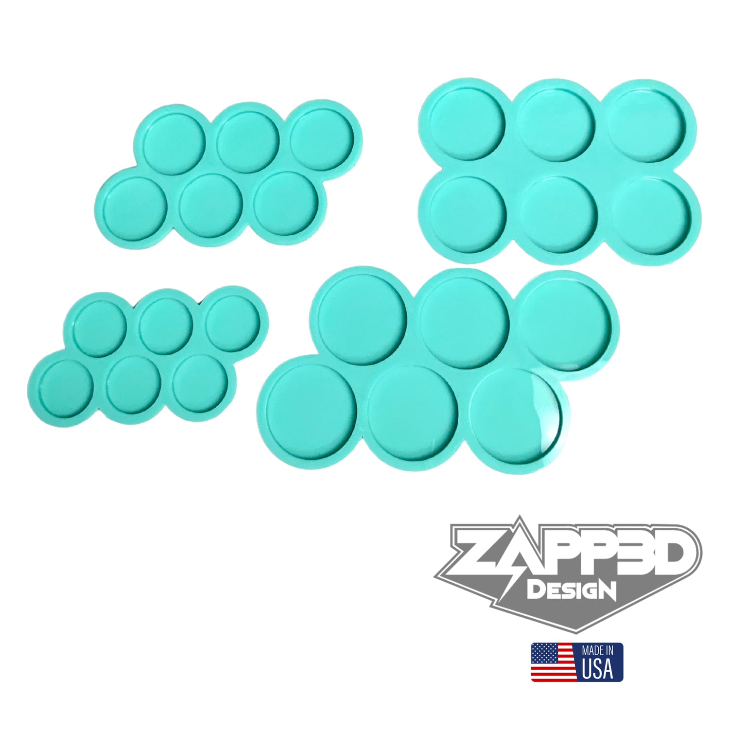 Round Keychain Mold | 1.25”, 1.5”, 1.75”, 2” | Circle Mold, Magnet Mold, Earring Mold